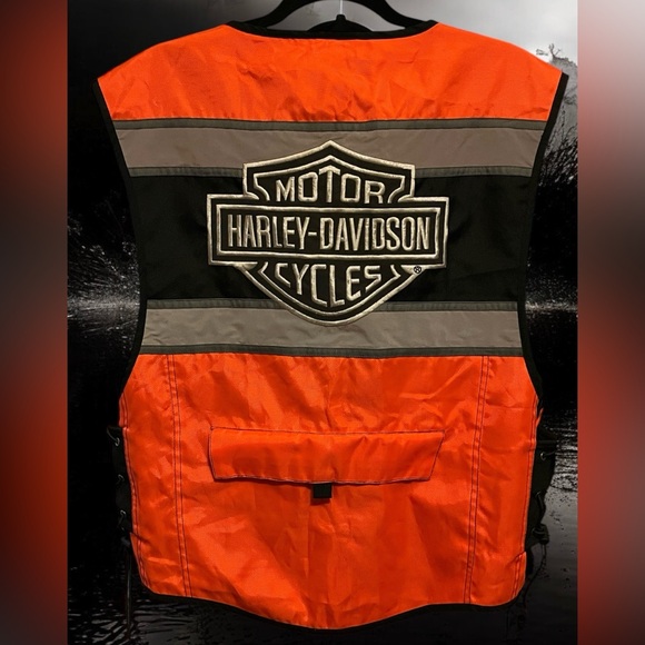 Harley Davidson Adjustable Hi-Vis Reflective Vest - Picture 2 of 11